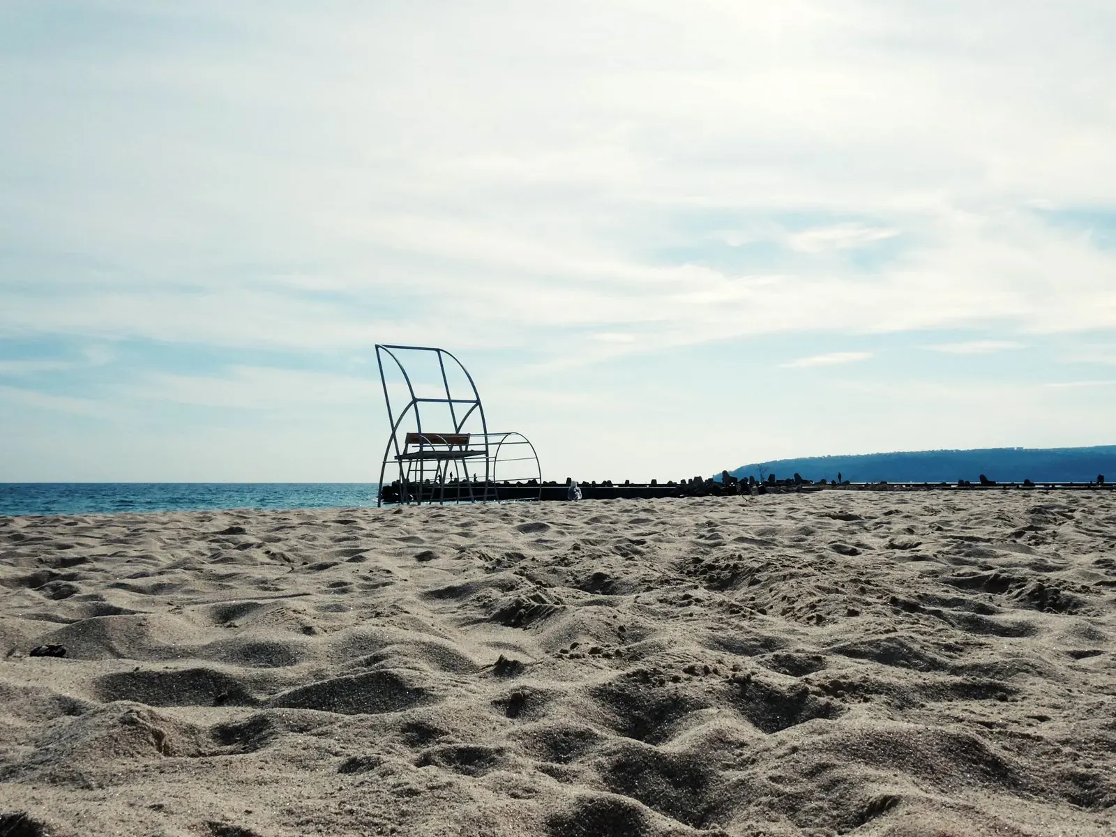 Sand and sky at an empty beach